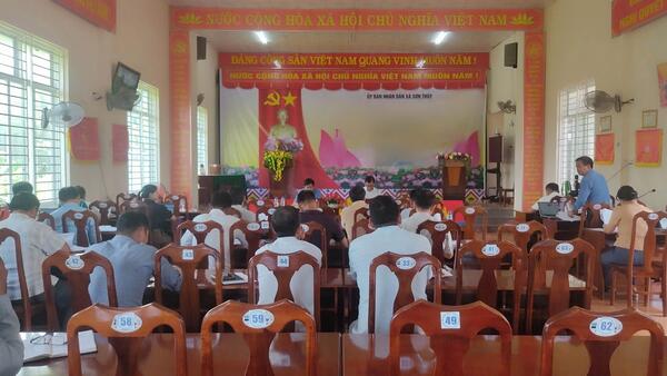 Ban Chỉ huy Phòng, chống thiên tai và Tìm kiếm cứu nạn xã Sơn Thuỷ tổ chức cuộc họp triển khai Phương án ứng phó thiên tai và tìm kiếm cứu nạn năm 2025