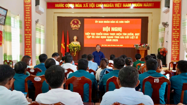 SƠN THỦY TIẾP TỤC TRIỂN KHAI CÔNG TÁC TÌM KIẾM, QUY TẬP VÀ XÁC ĐỊNH DANH TÍNH HÀI CỐT LIỆT SĨ NĂM 2026