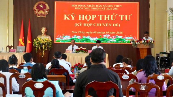 HĐND XÃ SƠN THỦY TỔ CHỨC KỲ HỌP THỨ 4 (KỲ HỌP CHUYÊN ĐỀ), KHÓA XIII, NHIỆM KỲ 2026–2031